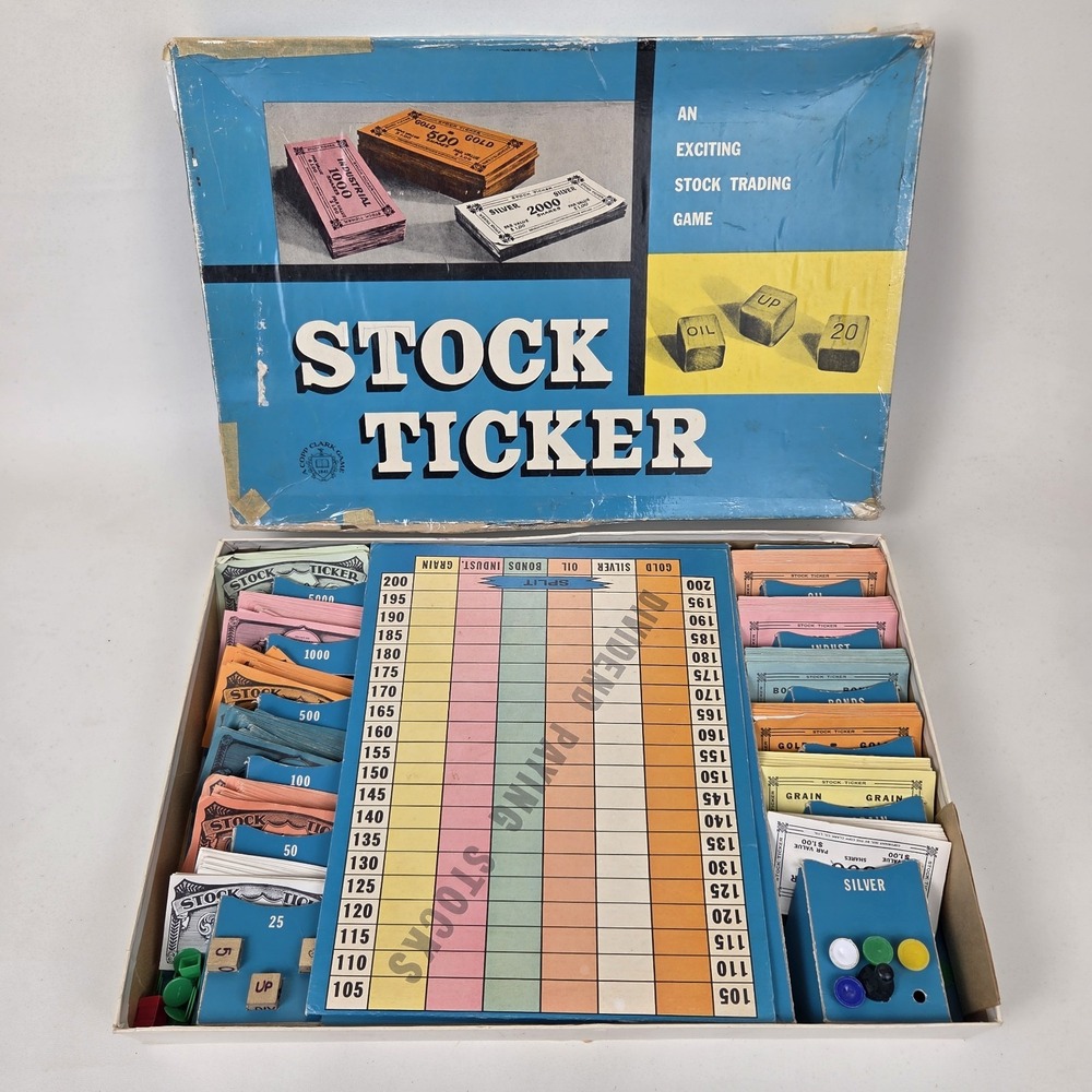 Stock Ticker Board Game Vintage 1937 A Copp Clark Game *Read*